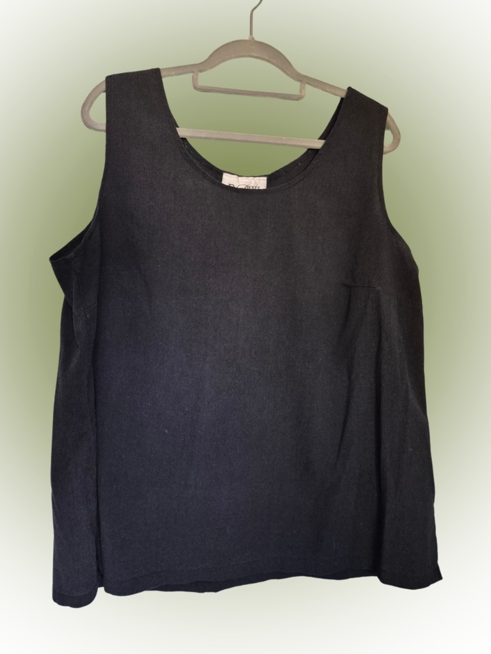 Black Linen-like Top - Picture 1 of 1